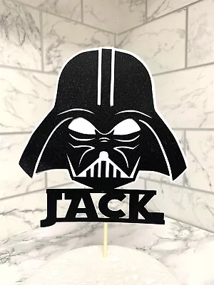 Personalised  Cake Topper Custom Decoration Darth Vader Star Wars Inspired • £6