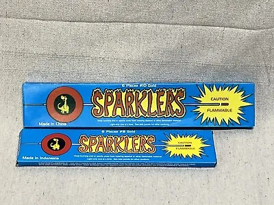 VTG Fireworks Sparklers Gold Dinosaur Logo Box Only V5276 • $13