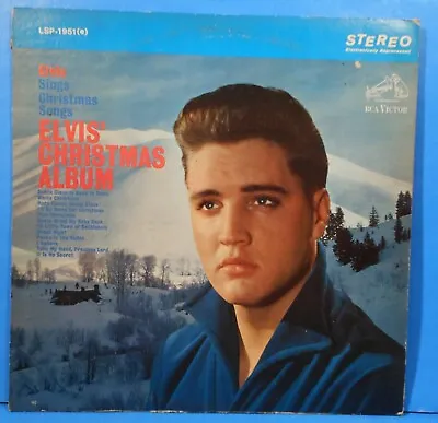 Elvis Presley Elvis' Christmas Album Vinyl Lp 1957 Re '64 Plays Great Vg/vg!!e • $18.99