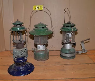 $59.99 • Buy 3 Coleman Lanterns Vintage Camping Tool Collectible Gas Light Lot Parts / Repair