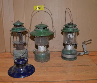 $59.99 • Buy 3 Coleman Lanterns Vintage Camping Tool Collectible Gas Light Lot Parts / Repair