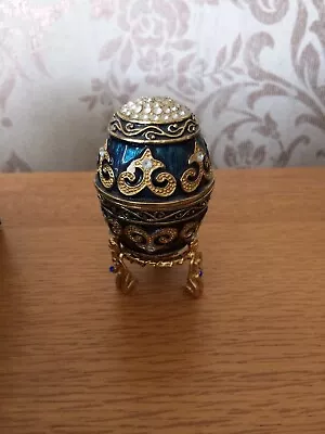 Atlas Editions Faberge Egg Enamel  Trinket Pot Boxed • £18