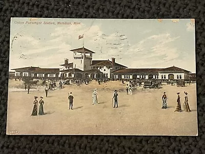 UNION PASSENGER TERMINAL MERIDIAN MISSISSIPPI MS Postcard LAUDERDALE COUNTY • $9.99