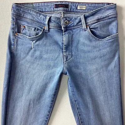 Ladies Salsa Colette Low Rise Skinny Blue Faded Jeans Size 12 W31 L28 (315c) • £31.99