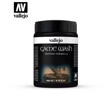 Vallejo 73301 Game Wash Dipping Formula Black 200ML Brand New Discontinued  • £21.99