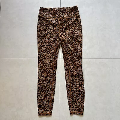 J Crew Weekend Womens S Leggings Ankle Length Brown Black Leopard Print • $17.95