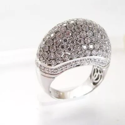 Fabulous Dome Design 2.33CT Micro Pave Set Cubic Zirconia Engagement Women Ring • $299