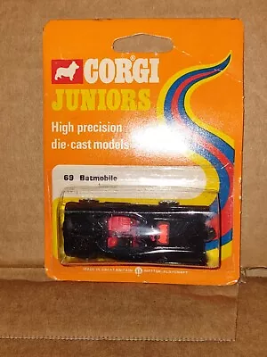 Rare Vintage Corgi Juniors #69 Batmobile Mint On Card • $195