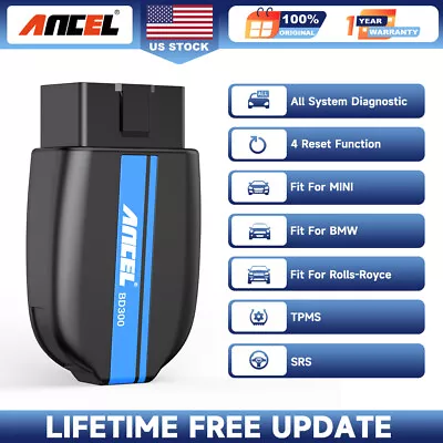 ANCEL BD300 OBD2 Scanner Bluetooth Fit For BMW All System Code Reader Diagnostic • $49.99