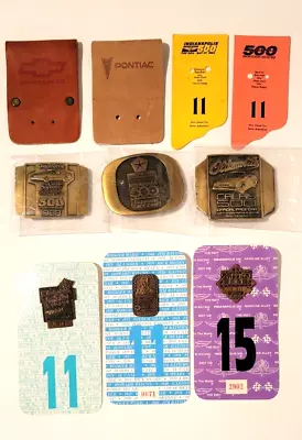 Indianapolis 500 Bronze Badge Backer Cards Belt Buckles PRESS Fobs Lot Of 10 • $159