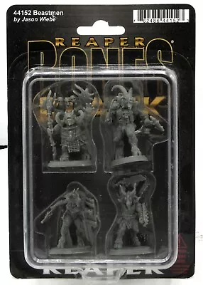 Reaper 44152 Beastmen (Bones Black) Goatmen Warriors Shaman Fantasy Miniatures • $12.99