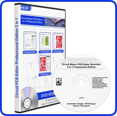 PCB Printed Circuit Designer Learn Design Build Electronic CAD Software Dvd Rom • £15.87
