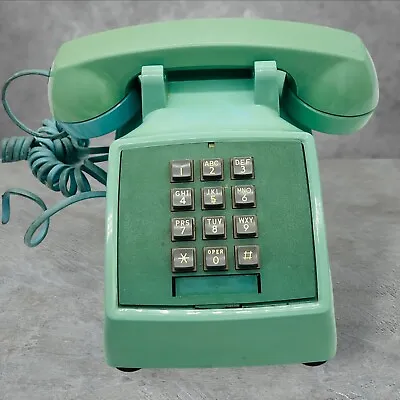 VTG Bell System Western Electric 2500 DMG Blue/Green Desktop Push Button Phone • $39.99