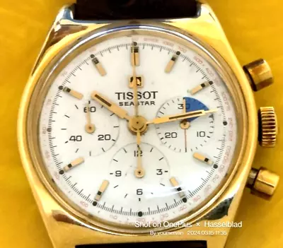 Vintage Tissot Seastar Chronograph Lemania 120 Manual Wind - Beautiful & Running • $1695