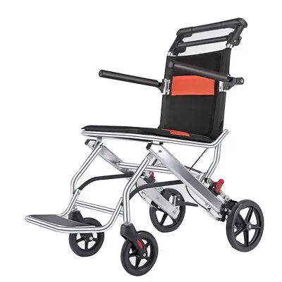 Orange Ultra Lightweight Foldable Wheelchair Seat Belt Wheelchair Brake 6.8KG • £150