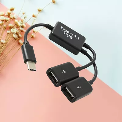 2 In 1 Single USB 3.1 Hub With 2 USB Ports Interface Compatible With (Black) • $9.28