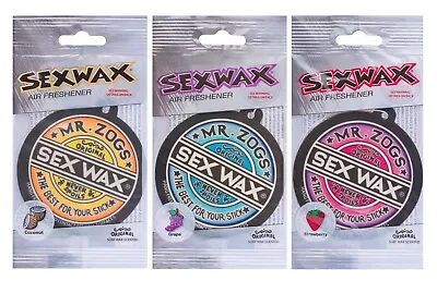 Mr Zogs Sex Wax Air Freshener. 3 Scents Package Strawberry Coconut & Grape • £10.30