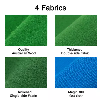 Worsted Pool Table Cloth 7/8/9ft Table - Fast Billiard Felt W/ PRE-CUT RAILS • $76.68