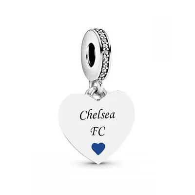 £17.99 • Buy Chelsea Football Heart Charm 💜 925 Sterling Silver Gift