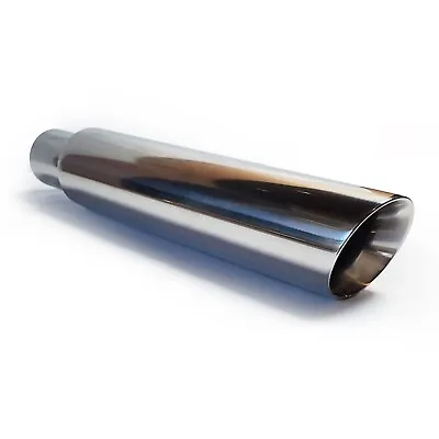 2.5  ID 3.5  OD Stainless Dual Double Wall Muffler Tip Bosozoku Blast Pipe - 19  • $72