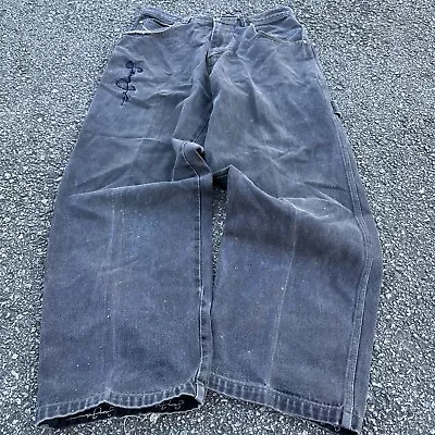 Sean John Southpole Style Baggy Jeans Mens Sz 34x21 Wide Leg Hip Hop Black Wash • $45