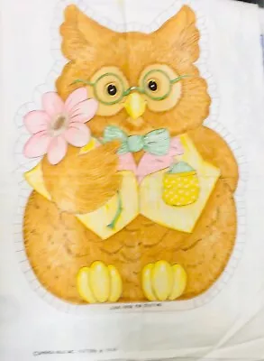 Vintage Owl Bearing Gifts Cut And Sew Fabric Panel • $19.99