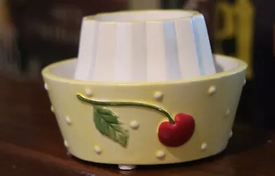 $7.50 • Buy Yankee Candle Tealight Candle Holder Mary Engelbreit-style Cherry Lemonade