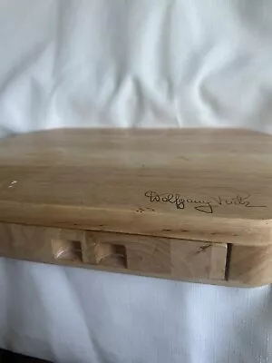 Wolfgang Puck Butcher Block With Knives/Utensils • $27