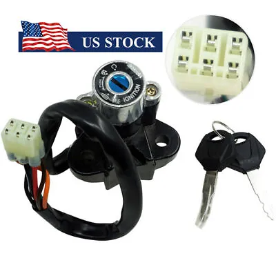 Universal Motorcycle ATV Modified Ignition Key Lock Kit Switch W/Keys Aluminum • $33.19