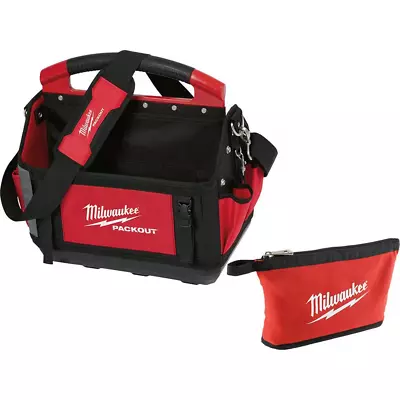Milwaukee Packout Tote 15 In. W/Modular Tool Bag Tear Resistant Ballistic Nylon • $145.41