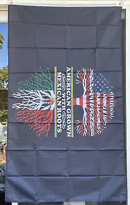 New 3x5 Usa Mexico Friendship Flag Banner Mexican American Grown Mexican Roots • $12.99