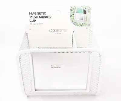 Locker Style By U Brands Magnetic Mesh Mirror Cup 5”X 2.4”X 5” White • $8.89