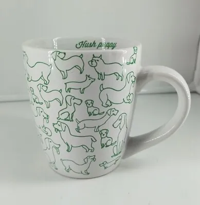 Vintage White Green Dog Doggie Park Large Coffee Cup Mug LIL 'DOGGIE 5  • $12