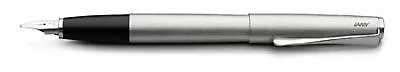 LAMY Studio Fountain Pen Brushed Stainless Steel Fine Nib (L65F) 4000436 • $48.25