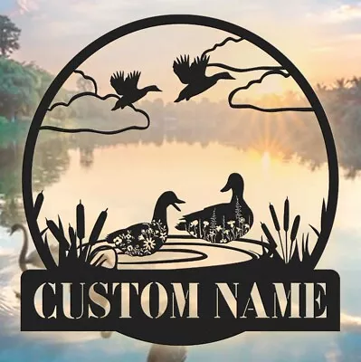 Custom Duck Animals Flower Metal Wall Art Farm Life Decor Gifts Home Decor • $54.71