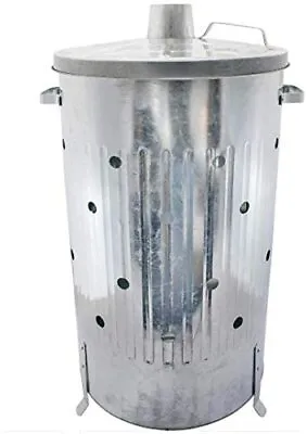 New Incinerator Galvanised Metal Garden Waste Rubbish Wood Fire Burner Disposal • £21.99