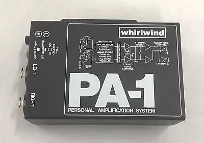 Whirlwind PA-1 Personal Portable Headphone Monitoring Amplification System • $79.99