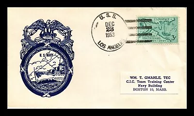 Dr Jim Stamps Us Cover Uss Los Angeles Naval Cancel Thermographed Cachet • $0.25