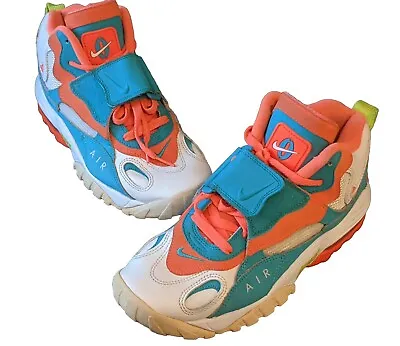 Nike Air Max Speed Turf Miami Dolphins Athletic Shoes 525225-102 Men’s Size 8.5 • $64.88