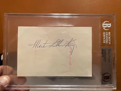 Beautifully & Boldly Signed Martin Luther King Jr. BAS Slabbed • $10000