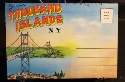 Vintage Scenic Thousand Islands New York Postcard Souvenir Folder • $9.99