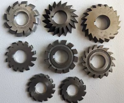 Gear Milling Cutter Steel Gear Cutters Cutting Assorted Lot Of 8 • $143.18