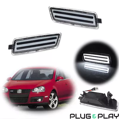 Clear White LED Front Corner Side Marker Light For VW Volkswagen Jetta Mk5 05-10 • $29.99