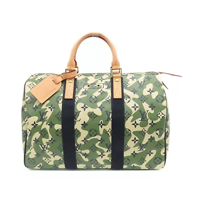 *10%OFF* Louis Vuitton LV GHW Speedy 35 Handbag M95773 Monogramouflage Green... • $8403.30