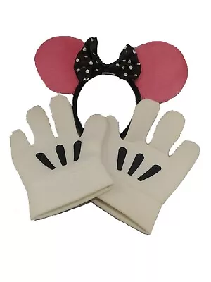 NEW Disney Minnie Mouse Pink Ears And Gloves • $12.89