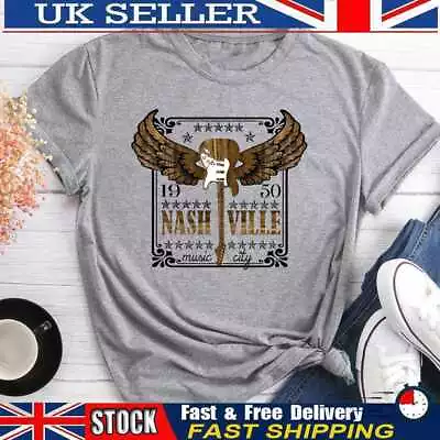 £9.60 • Buy Nashville Music City T-shirt-015086 UK