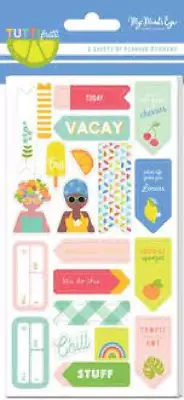  #138 My Minds Eye 6 Sheets Of Planner Stickers Tutti Fruitti  Embellishments • $3