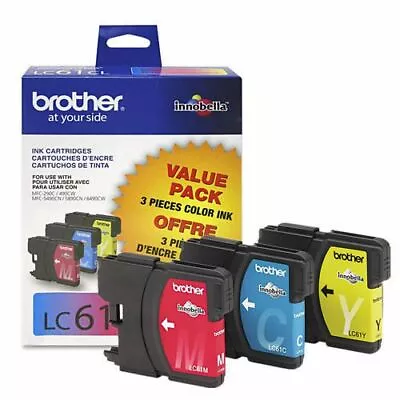 3PK GENUINE Brother LC61 Ink Cartridge For MFC-290C MFC-490CW MFC-5490CN  • $20.99