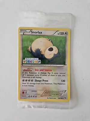 £24.99 • Buy PokÉmon Build A Bear Promo Snorlax Sealed Pokemon Tcg Card Rare