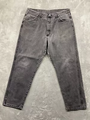 Vintage Wrangler Jeans Men's 36x29 Black Dark Wash Denim Outdoors Workwear Retro • $19.99